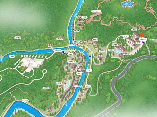 山西结合景区手绘地图智慧导览和720全景技术，可以让景区更加“动”起来，为游客提供更加身临其境的导览体验。